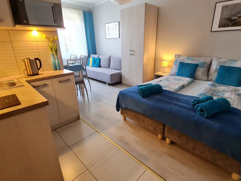 Apartament z aneksem kuchennym i salonem